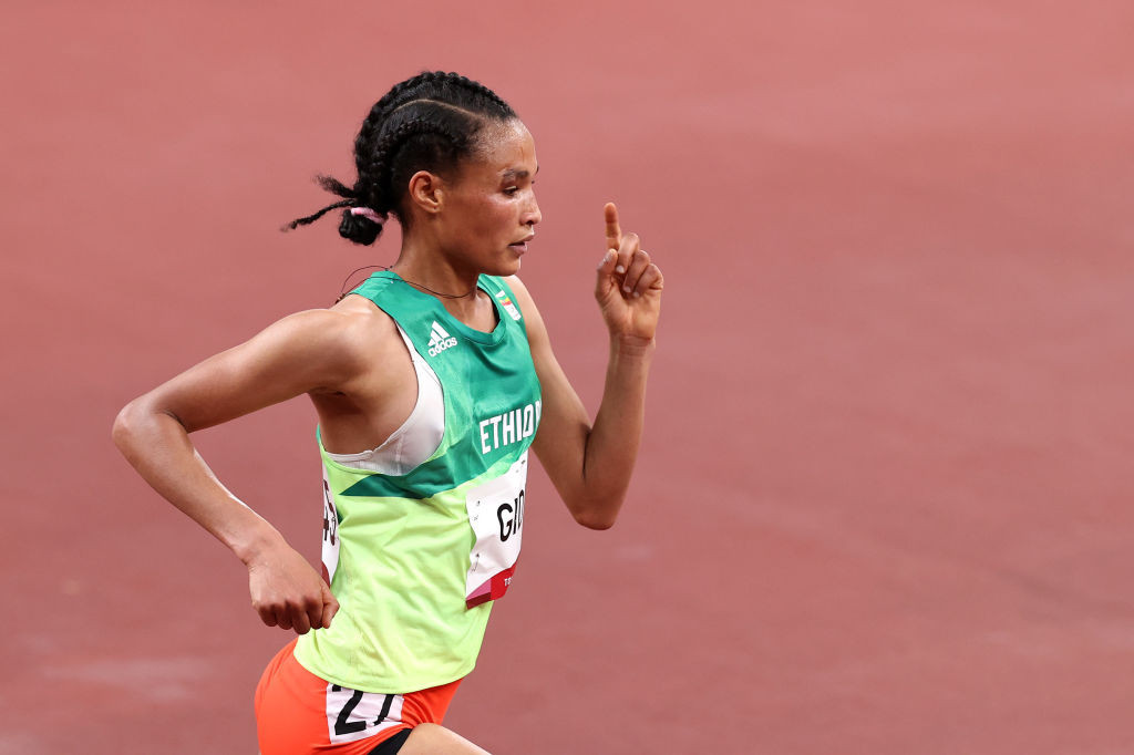 Letesenbet Gidey returns to the track where she set the women's 10,000m world record of 29min 01.03sec last June as she takes part in tomorrow's Fanny Blankers-Koen Games in Hengelo ©Getty Images