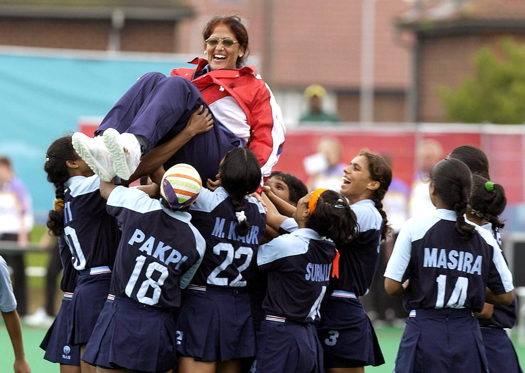 The Indian women's hockey team won gold at the Manchester 2002 Commonwealth Games ©Getty Images