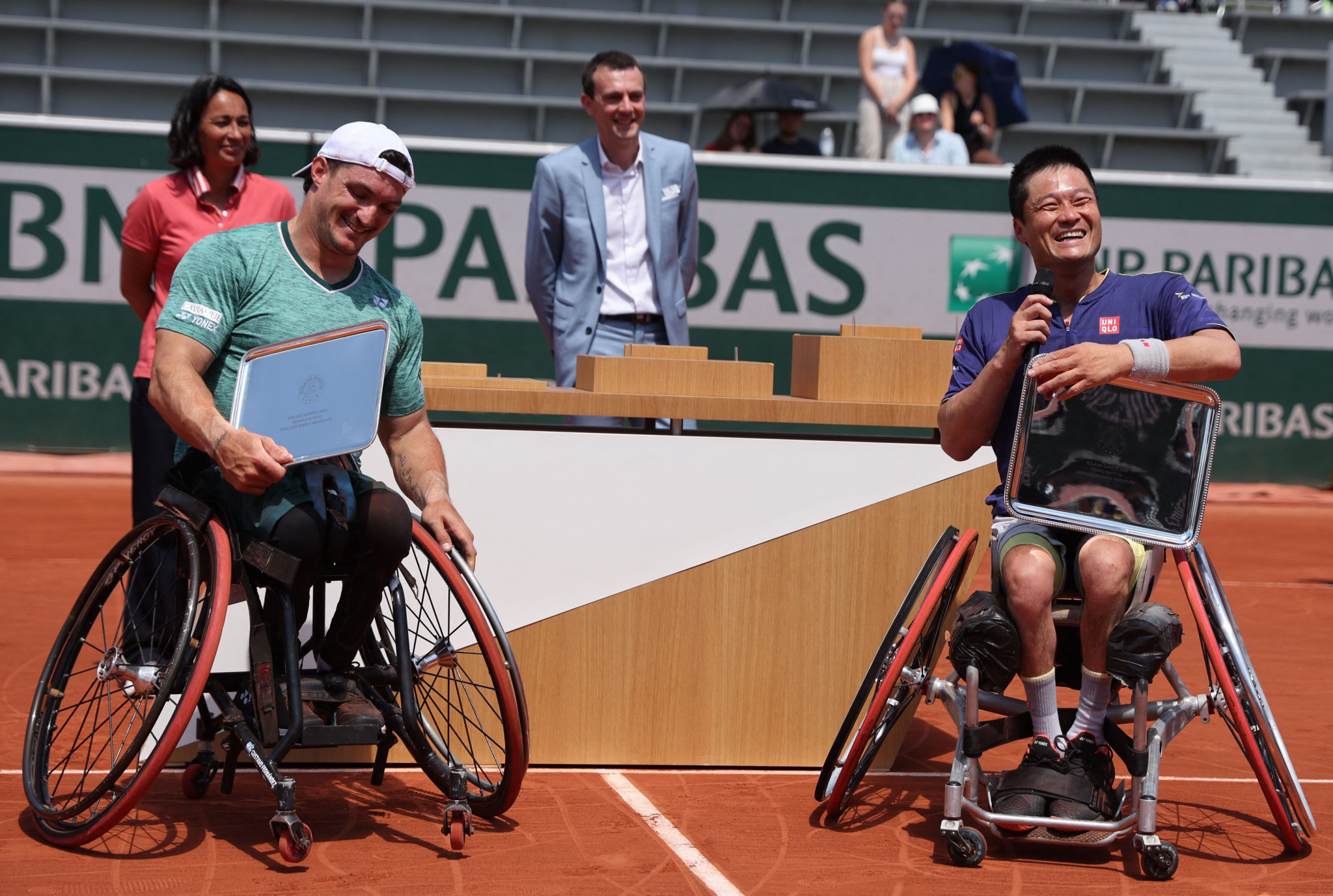 Japan's three-time Paralympic singles champion Shingo Kunieda won at Roland Garros for the first time since 2018 ©Getty Images