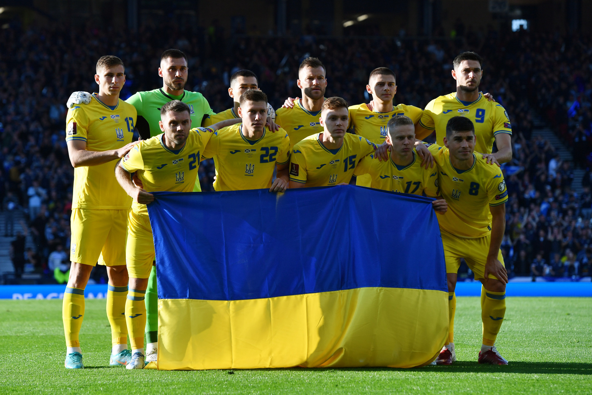 Ukraine's men's national team have moved within one match of qualifying for the FIFA World Cup in Qatar ©Getty Images