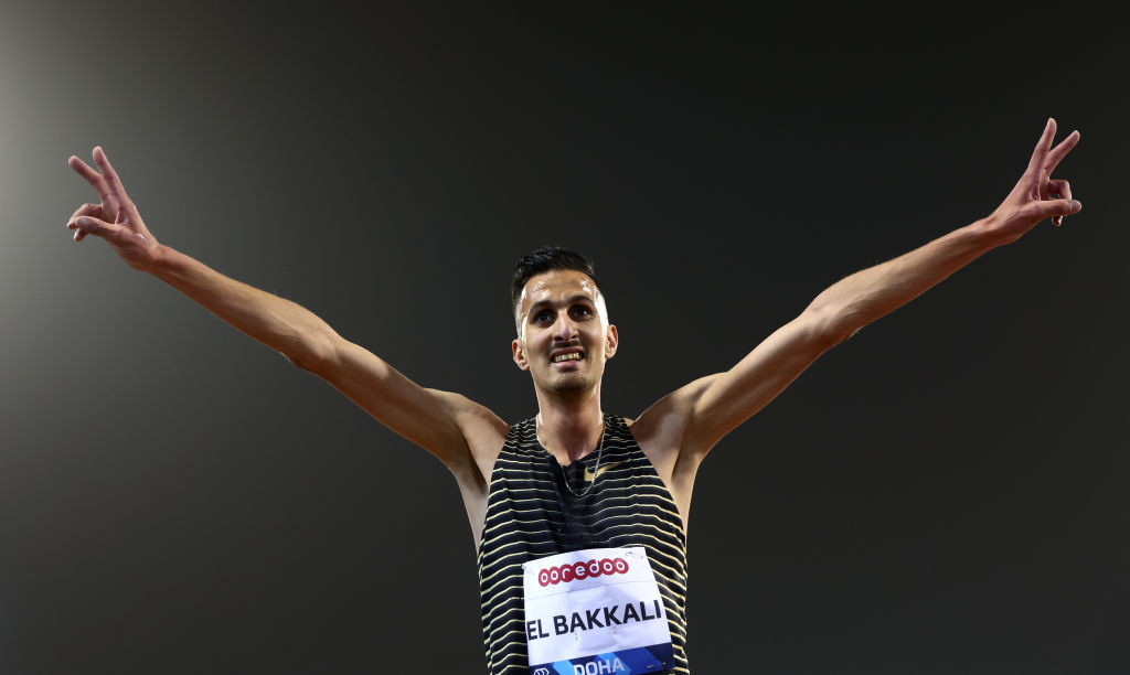 Morocco's Olympic 3,000m steeplechase champion Soufiane El Bakkali earned a huge win in Rabat tonight ©Getty Images