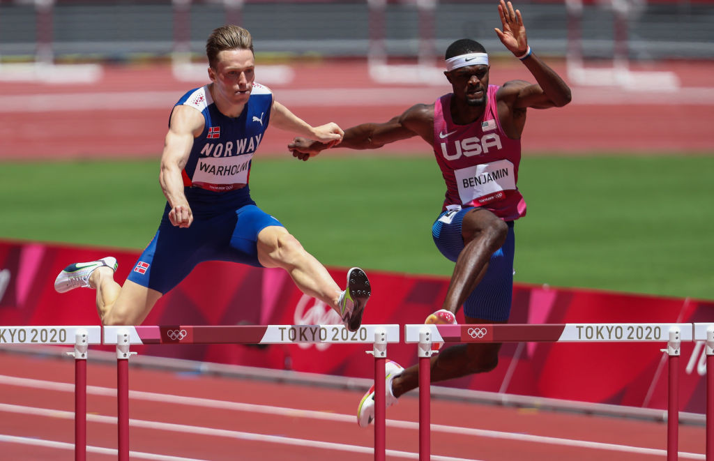 For Olympic 400m hurdles champion Karsten Warholm the Rabat meeting proved an unlooked-for setback to his new season ©Getty Images
