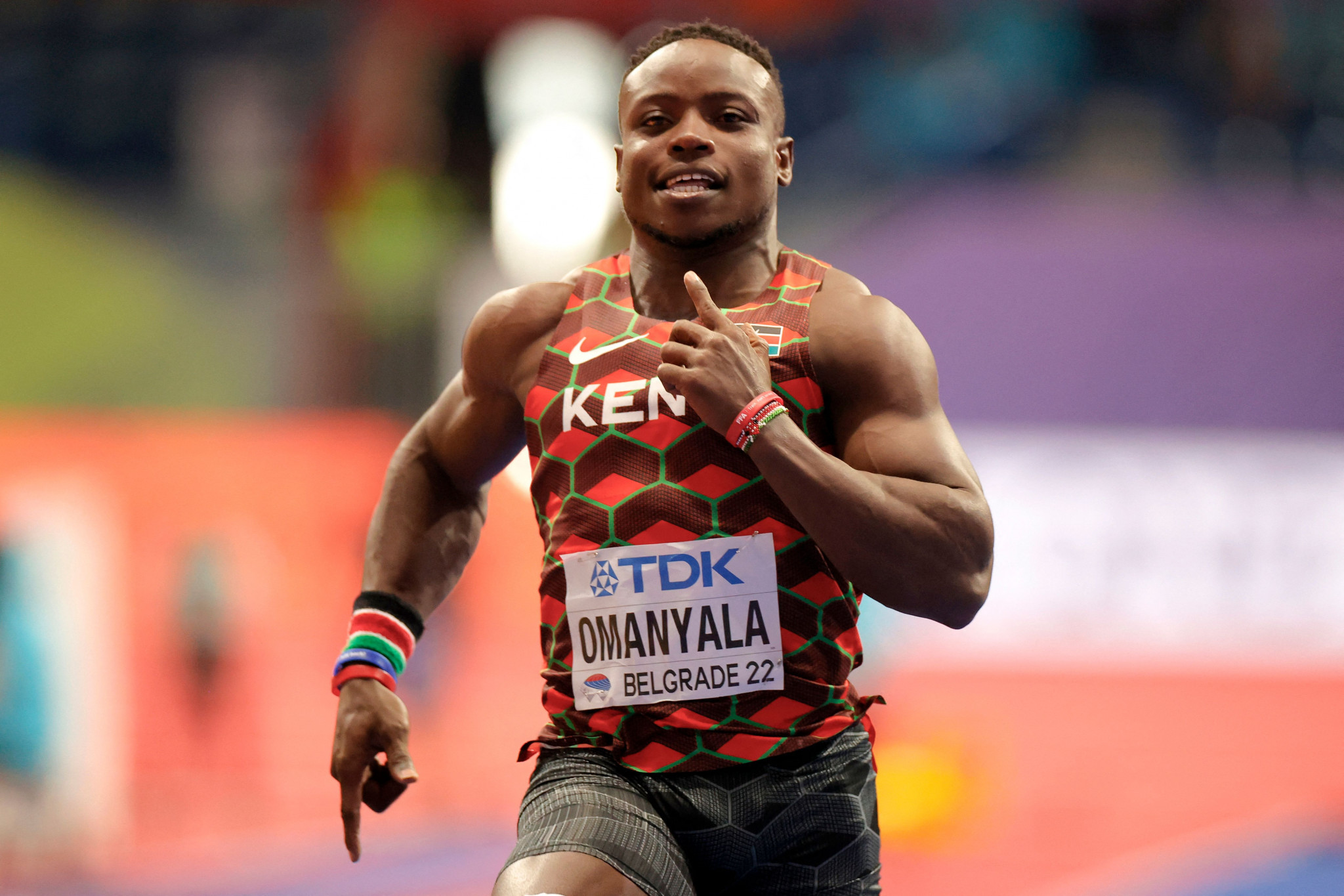 Kenya's Ferdinand Omanyala is the favourite for the men's 100m event at the African Athletics Championships ©Getty Images