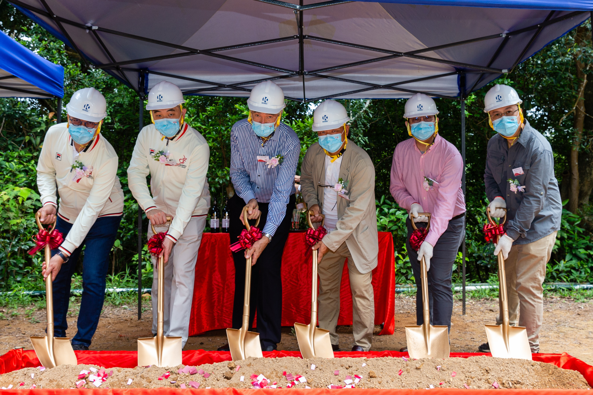 Members of the HKSAPD commemorated the start of the project with a groundbreaking ceremony ©HKSAPD