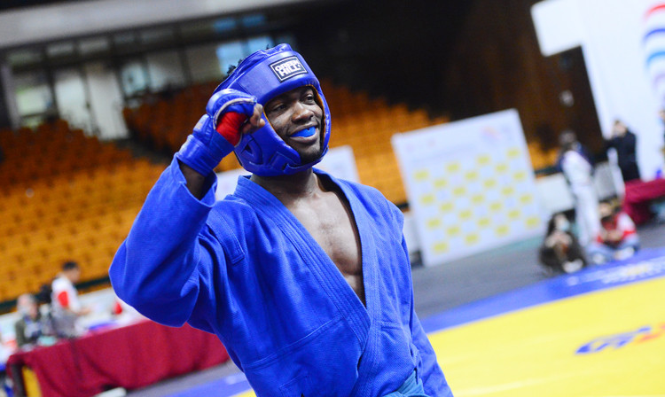 Seidou Nji Mouluh, from Cameroon, was Africa's first-ever sambo world champion ©FIAS