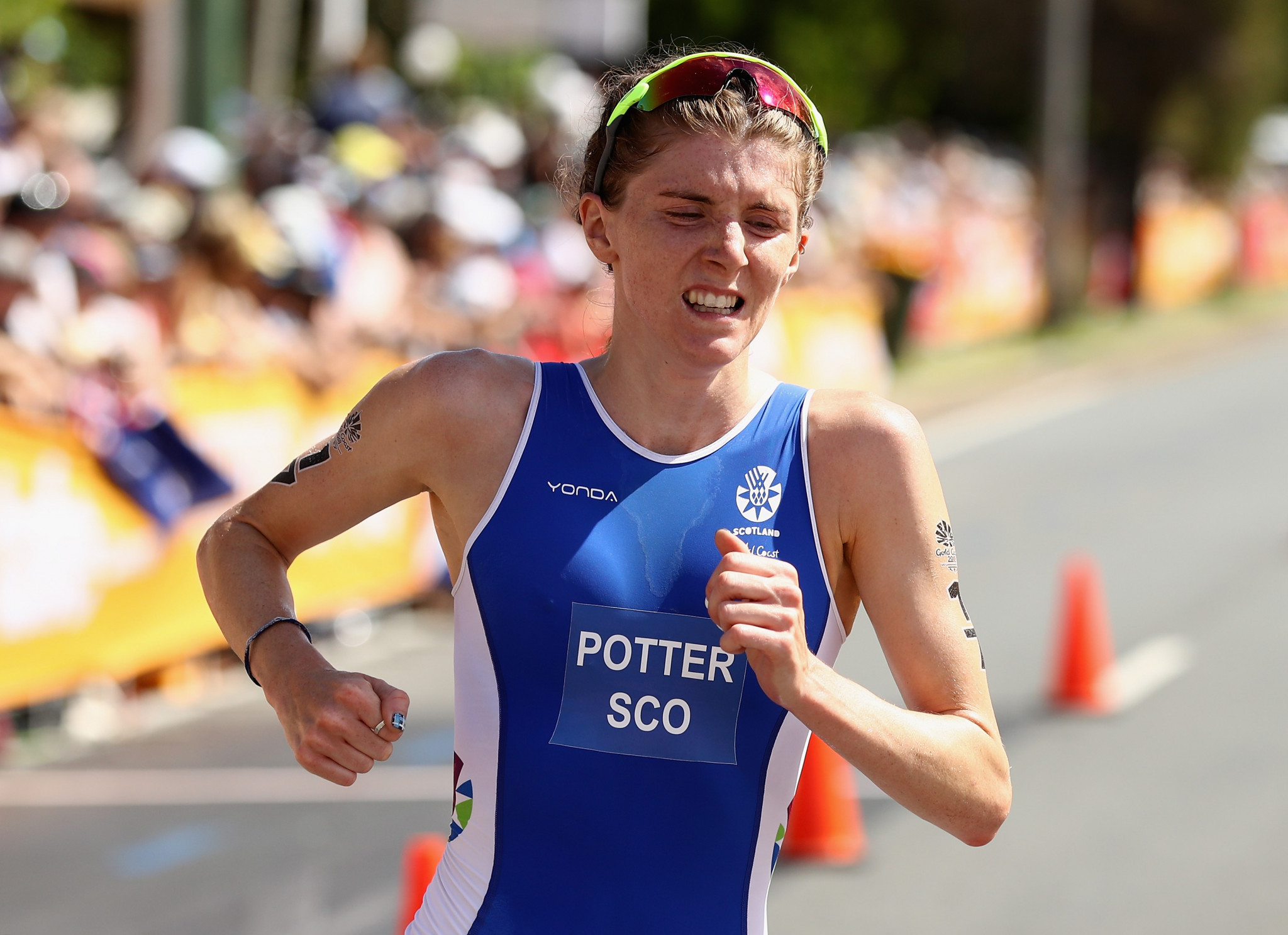 Beth Potter leads the triathlon team for Scotland ©Getty Images