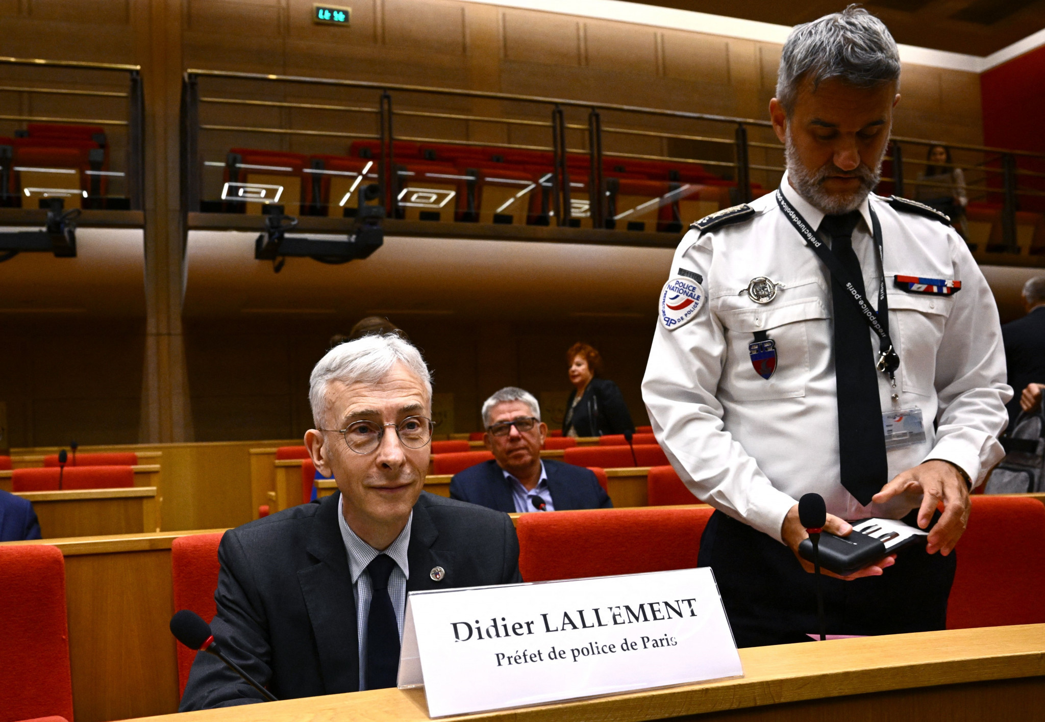 Paris police chief Didier Lallement attends a hearing at the French Senate ©Getty Images