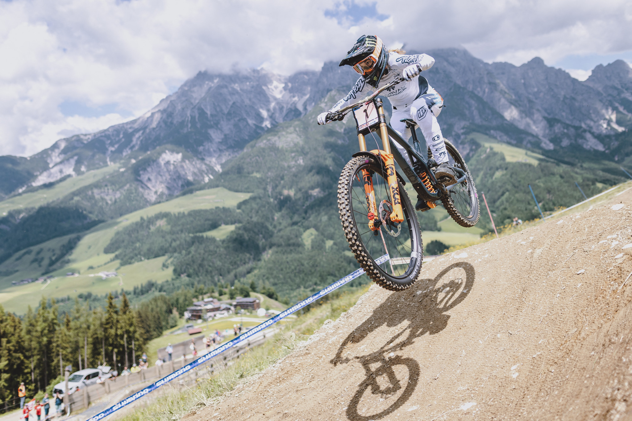 Camille Balanche achieved her second downhill UCI Mountain Bike World Cup triumph of the season ©Getty Images