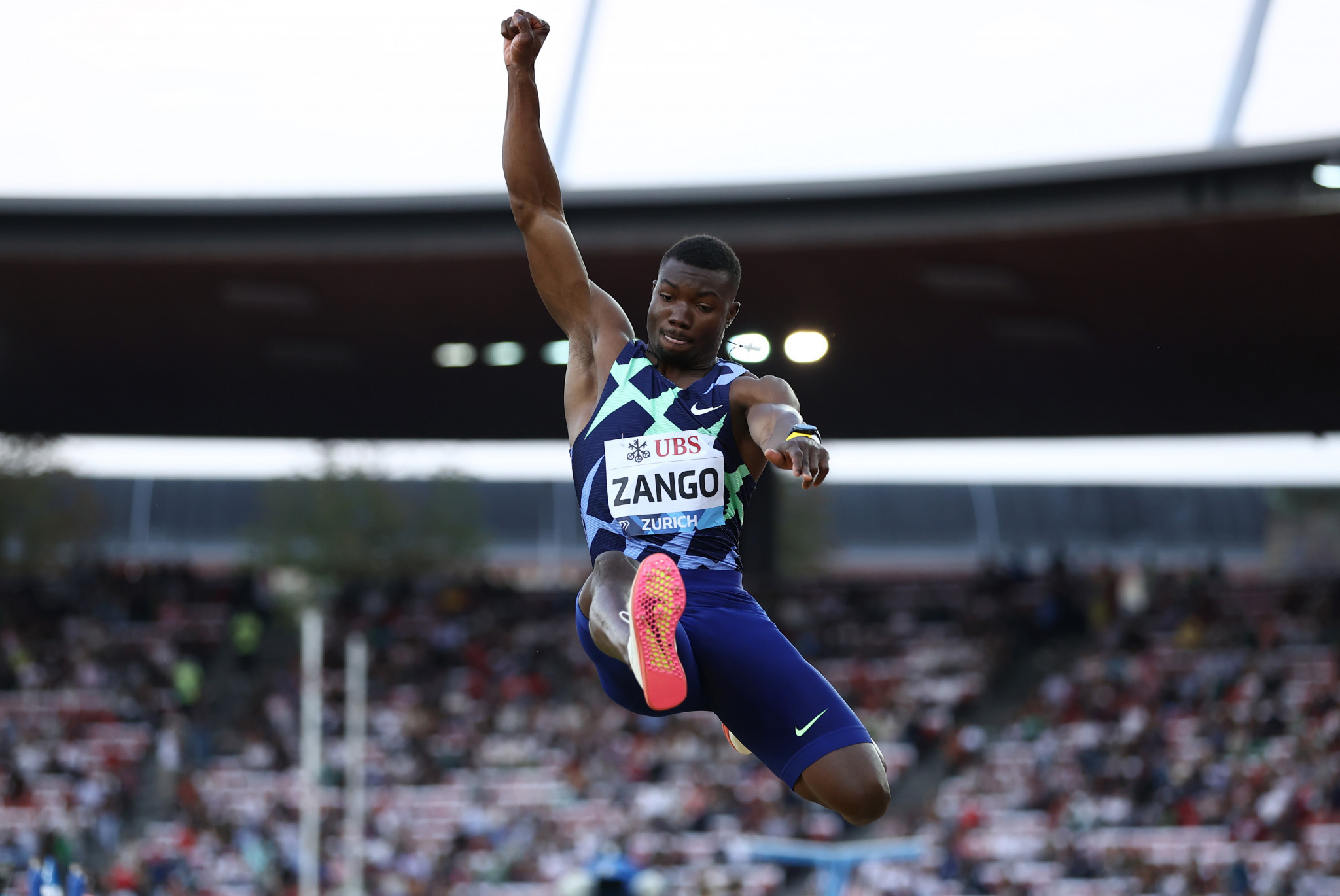 Hugues Fabrice Zango claimed the men's triple jump title today at the African Athletics Championships ©Getty Images