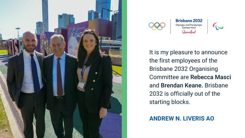 Brisbane 2032 "officially out of the starting blocks" with first two employees hired