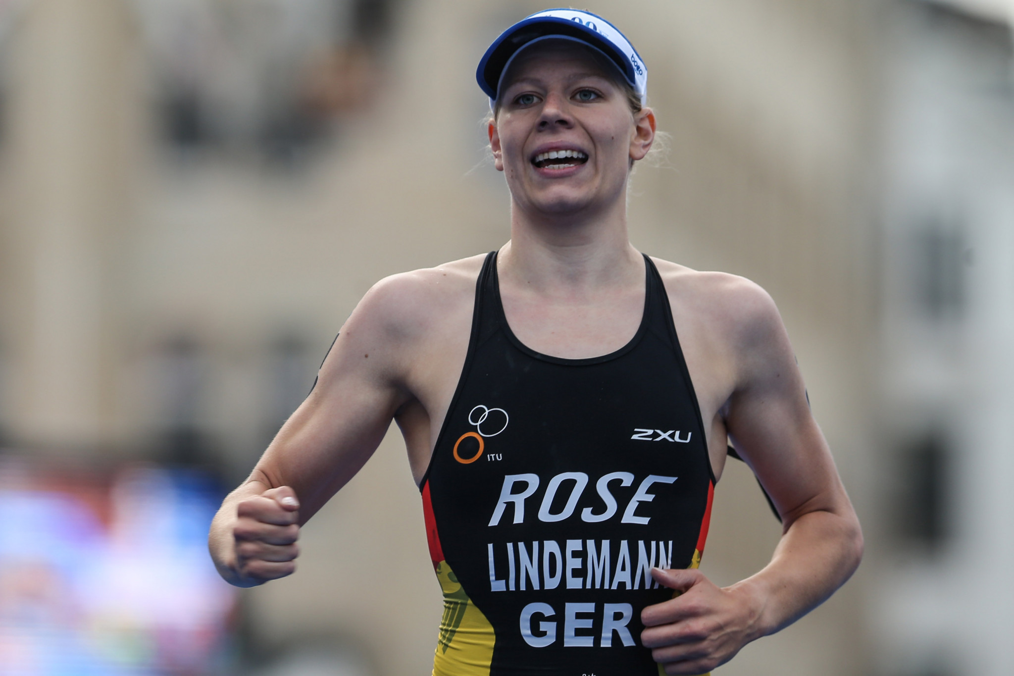 Laura Lindemann helped Germany to win the mixed relay race in Leeds ©Getty Images