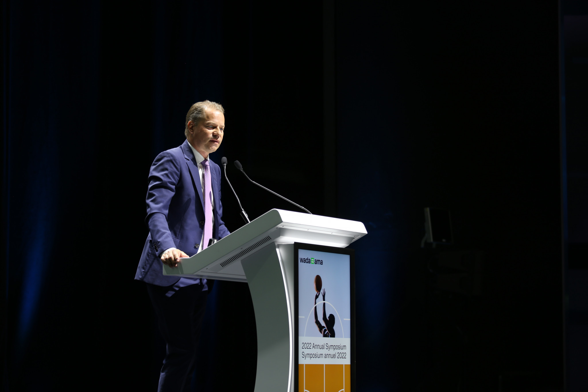 WADA director general Olivier Niggli delivered a key-note speech ©WADA