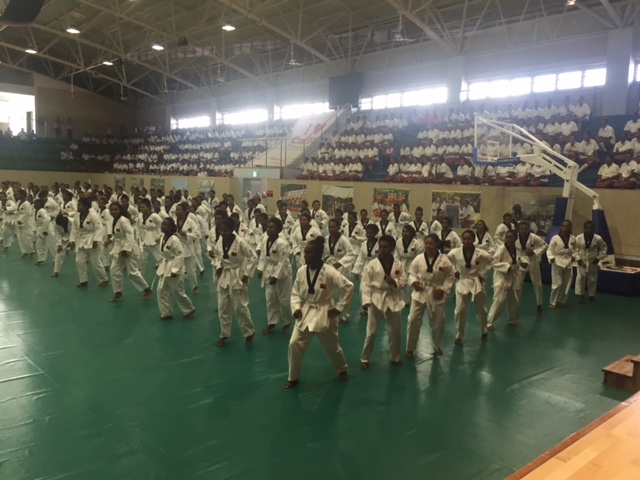 World Taekwondo Federation Chungwon Choue said he hoped, one day, to see the Caritas Girls Technical Secondary School produce world and Olympic champions ©WTF