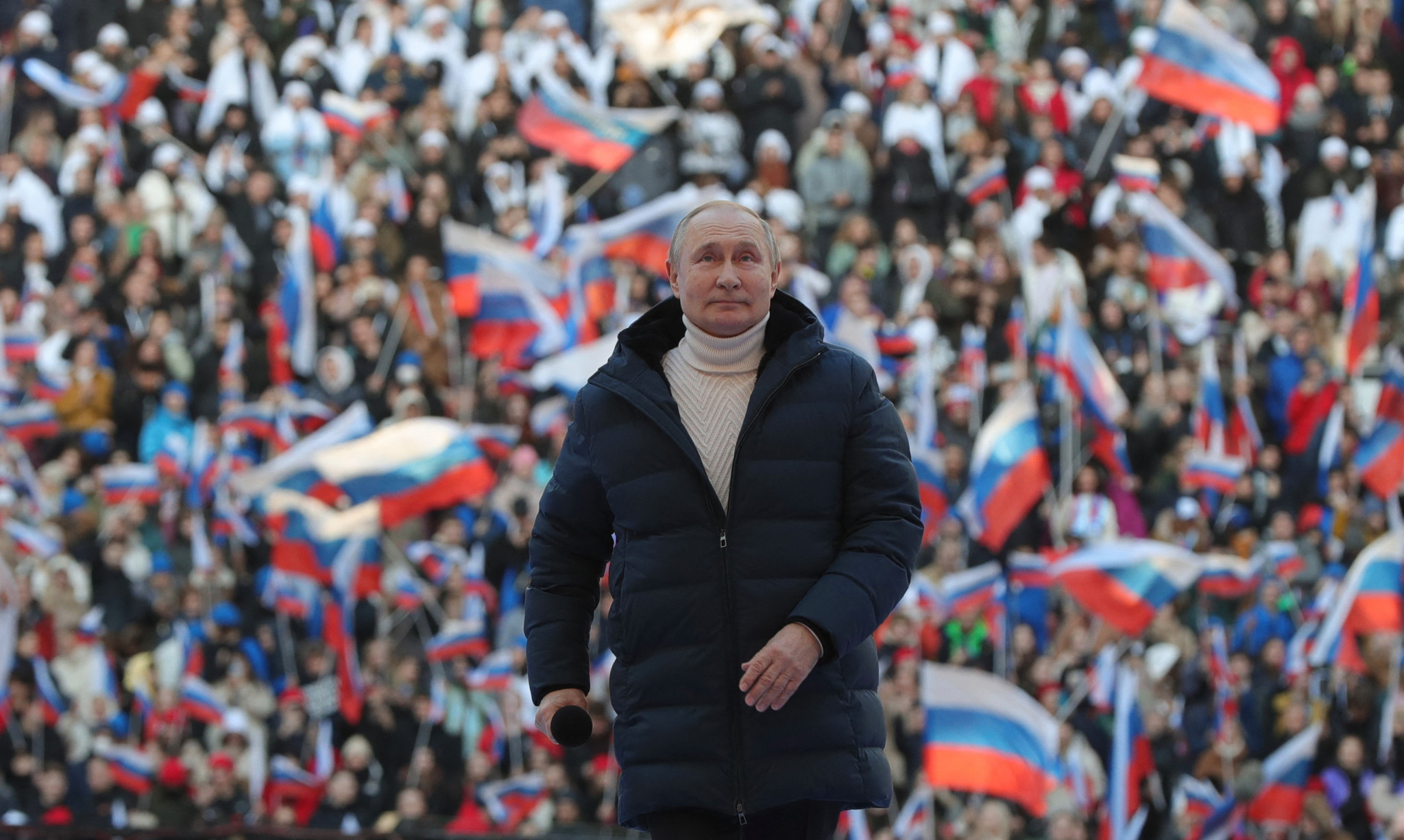 Russian President Vladimir Putin held a 