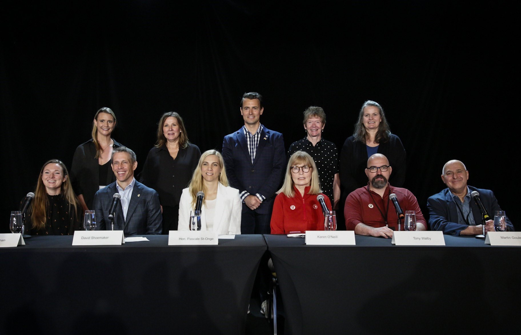 Canadian Sports Minister Pascale St-Onge, front row, third from left, has announced a series of measures to help protect athletes from maltreatment ©Pascale St-Onge