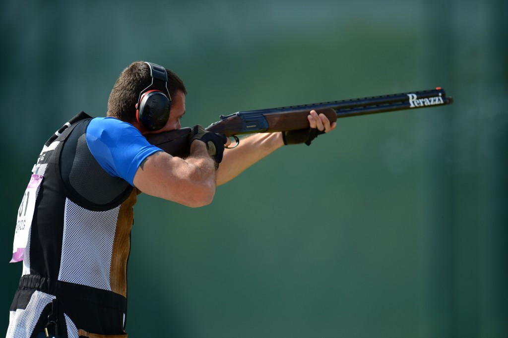 Croatia's former Olympic champion Giovanni Cernogoraz holds a perfect score after three rounds of men's trap qualifying in Konya ©Getty Images