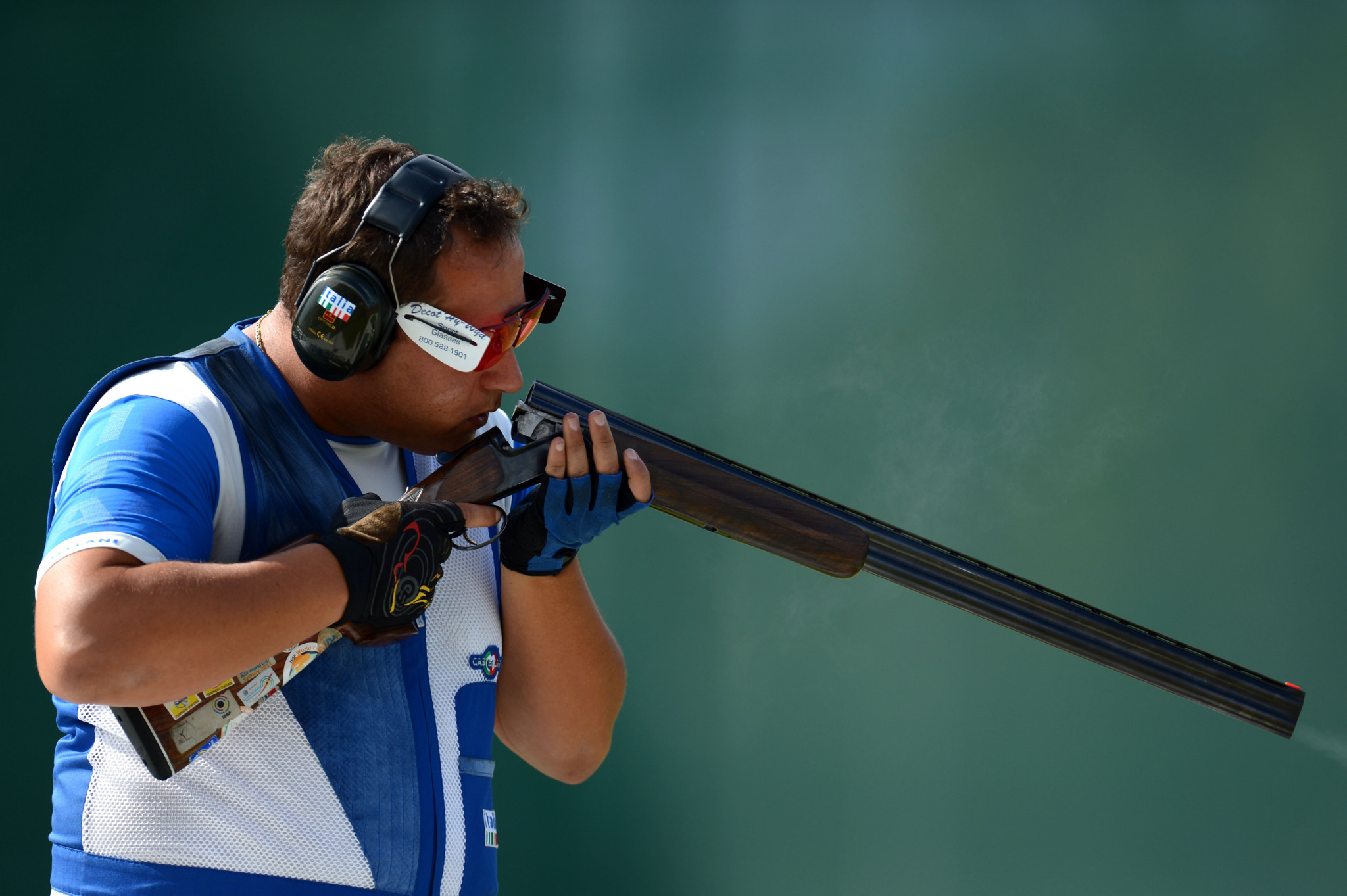 Olympic silver medallist Massimo Fabbrizi of Italy also scored 75 points on the first day of men's trap qualifying at the ISSF Grand Prix ©Getty Images