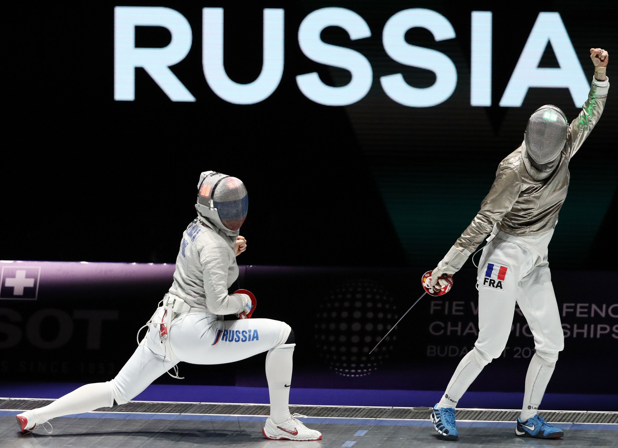 The FIE banned Russian athletes from competing at its sporting events ©Getty Images