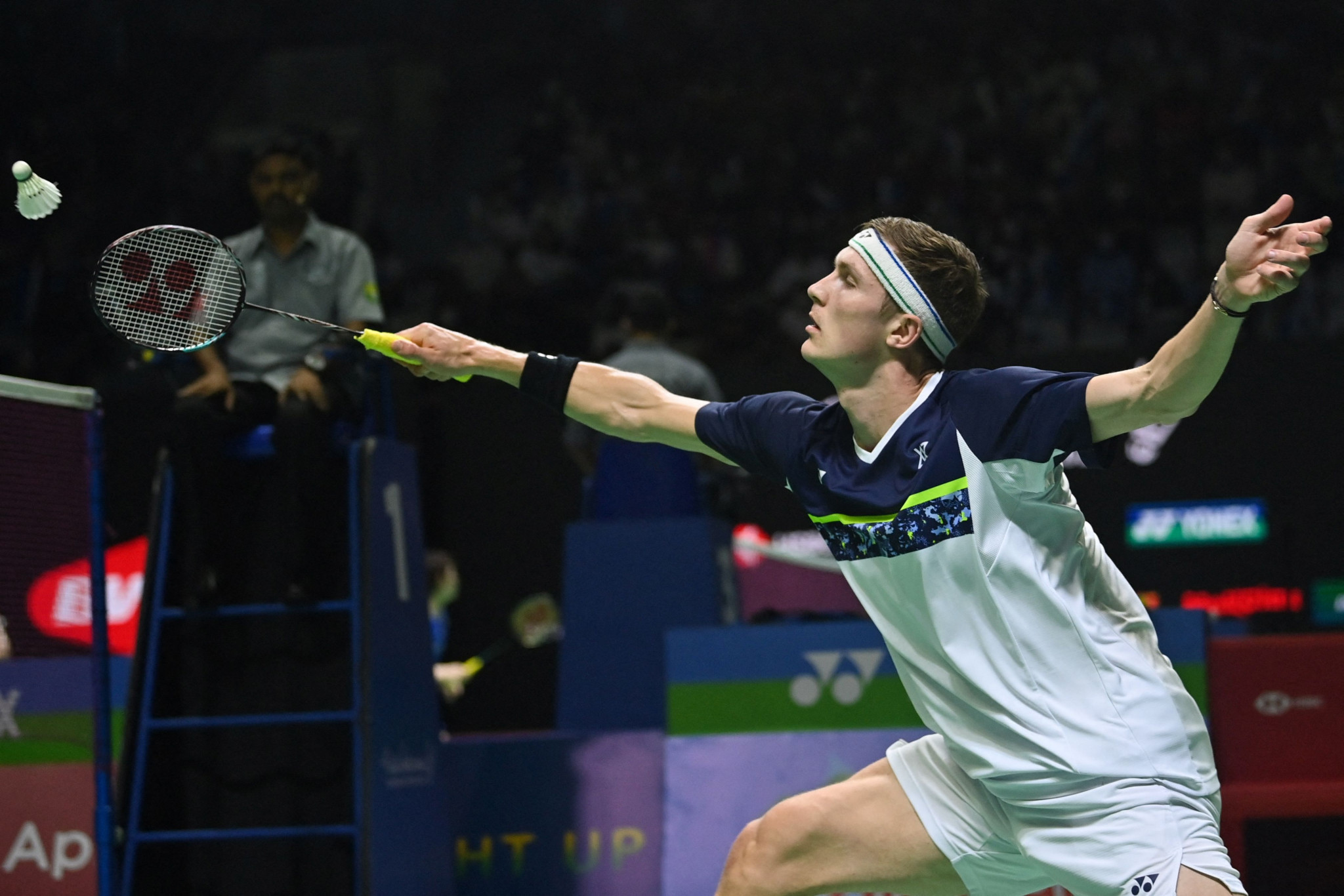 Olympic champion Viktor Axelsen marched into the quarter-finals ©Getty Images