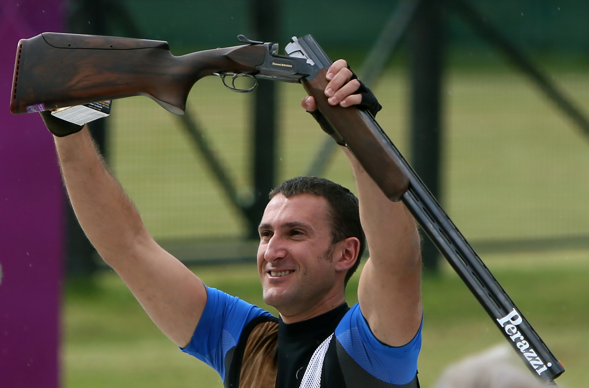 Croatia's Giovanni Cernogoraz came out on top in the men's trap event in Konya ©Getty Images