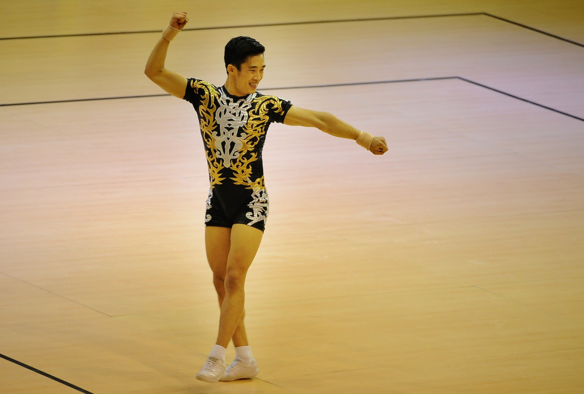 Ryu Ju-sun helped South Korea to set leading scores in the aerobic dance and aerobic step qualifiers in Portugal ©Getty Images