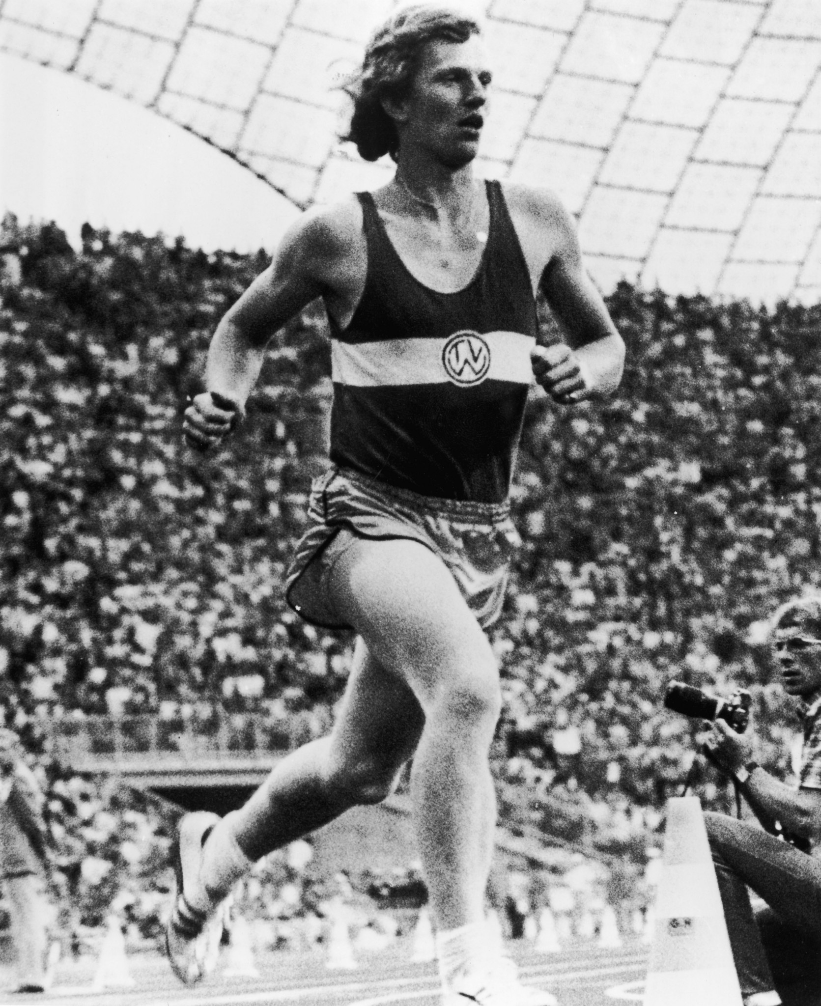 Student Norbert Sudhaus joined the 1972 Olympic marathon with 400m to go but did not fool experts in the stadium ©Getty Images