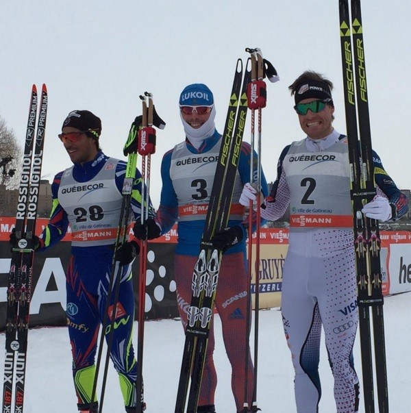 Russia’s Sergey Ustiugov secured his first sprint victory in two years as he won the men’s race