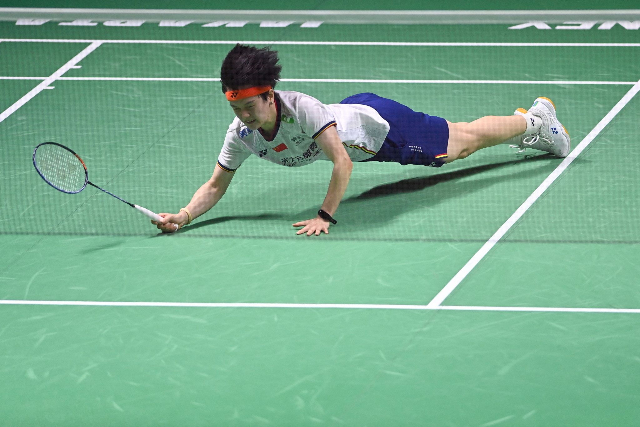 Wang Zhiyi beat Akane Yamaguchi to continue her fine tournament so far ©Getty Images