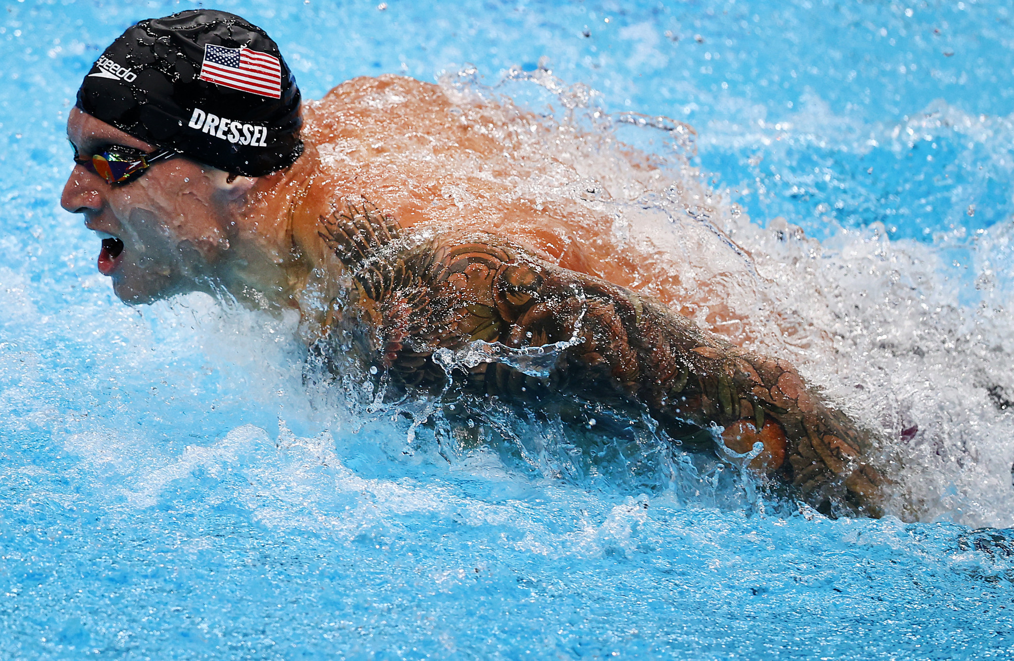Seven-time Olympic gold medallist Caeleb Dressel of the United States is among the stars set to feature in the swimming competitions in Budapest ©Getty Images