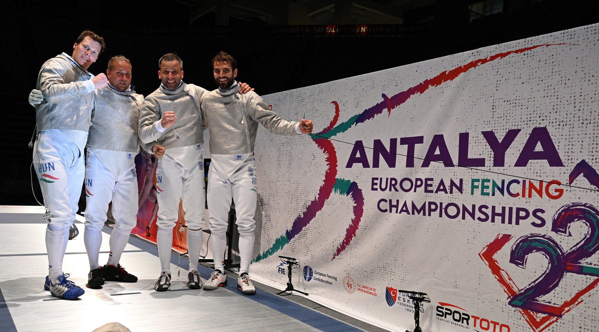 Hungary overcame a tough challenge against Ukraine to win the men's team sabre event in Antalya ©Getty Images