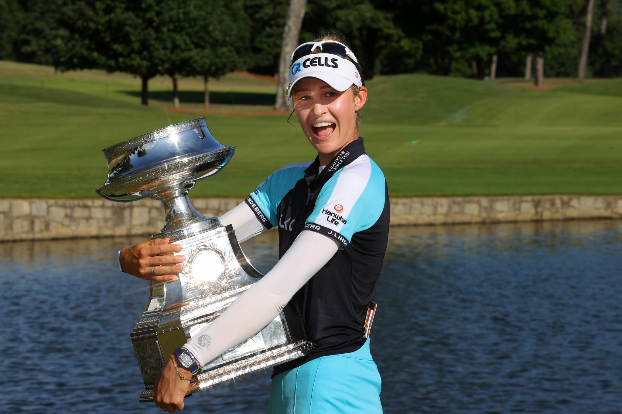 Nelly Korda has recovered from a health scare to defend her Women's PGA title ©Getty Images