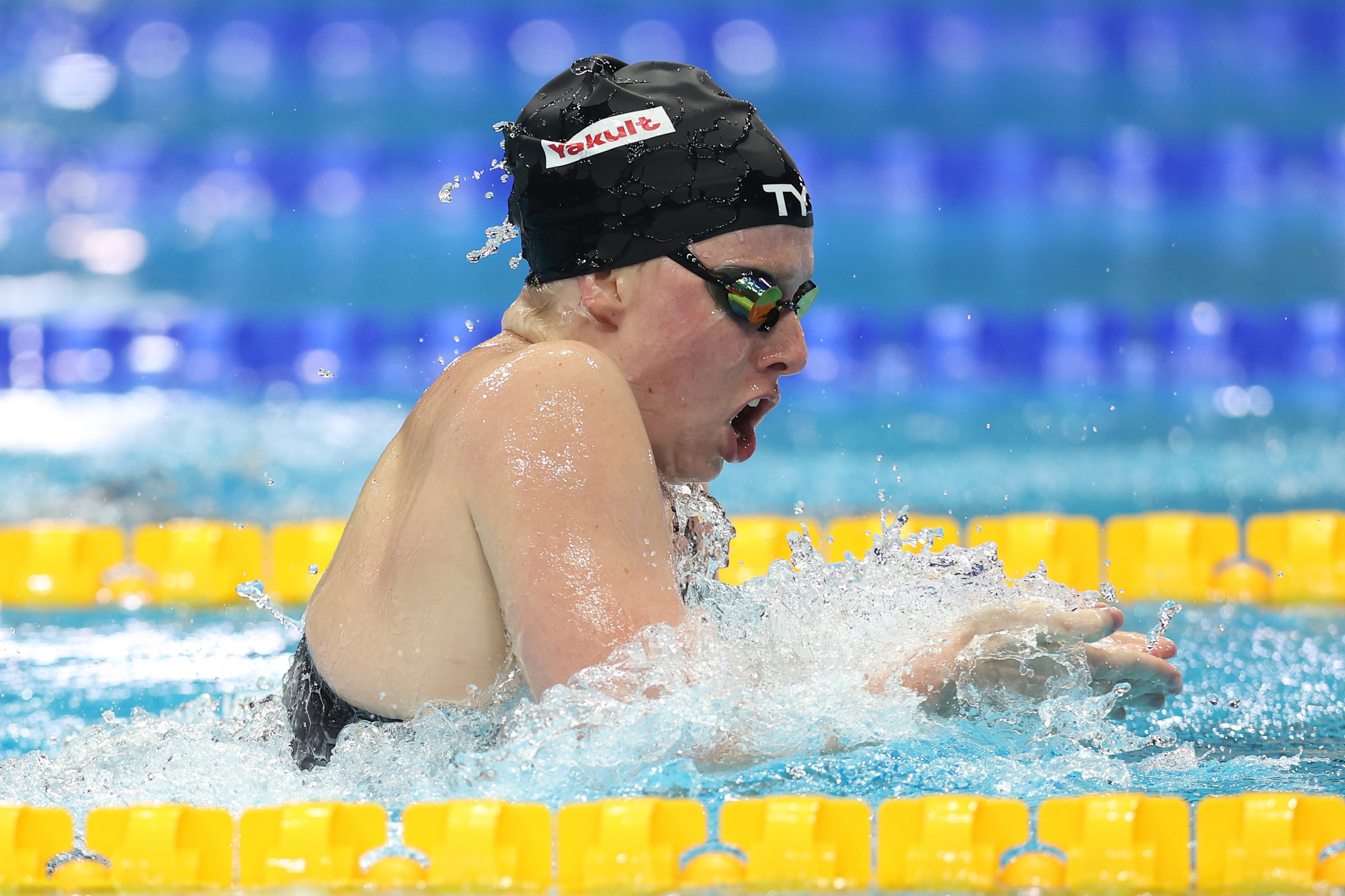 Lilly King of the US triumphed in the women's 200m breaststroke final having been fifth with 50m remaining ©Getty Images