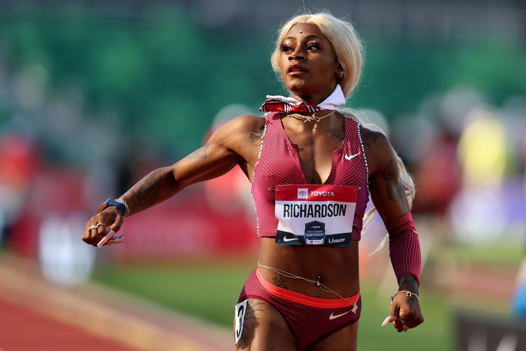 Sha'Carri Richardson pictured at the USA world trials, where she failed to qualify from the women's 100m heats ©Getty Images