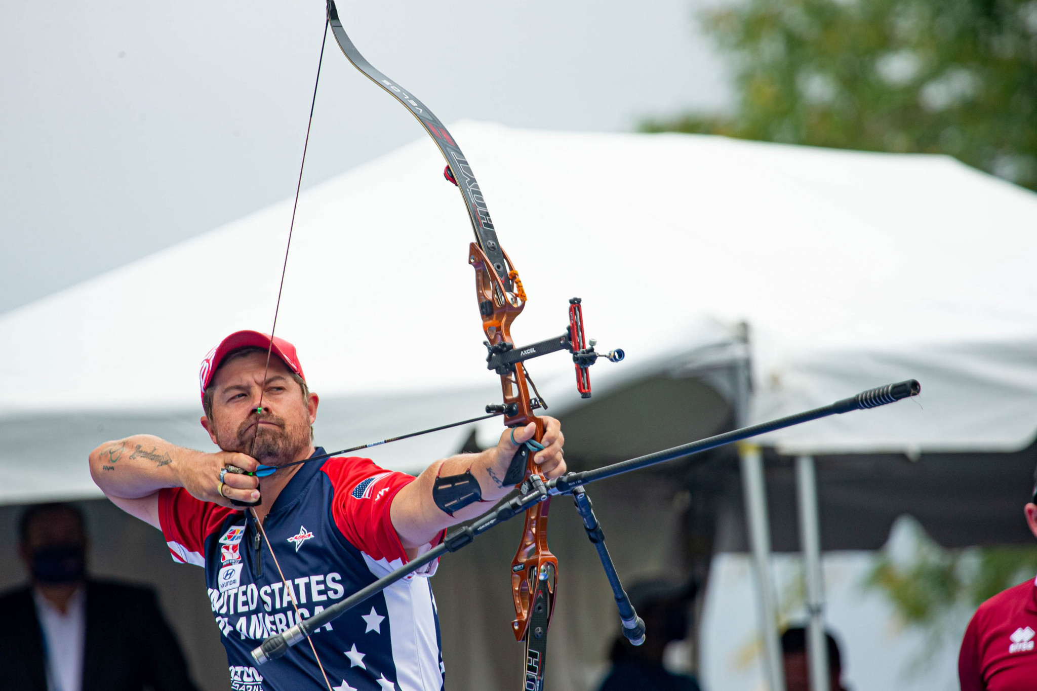 Brady Ellison reached the recurve mixed team final with Gabrielle Sasai in Paris ©Getty Images