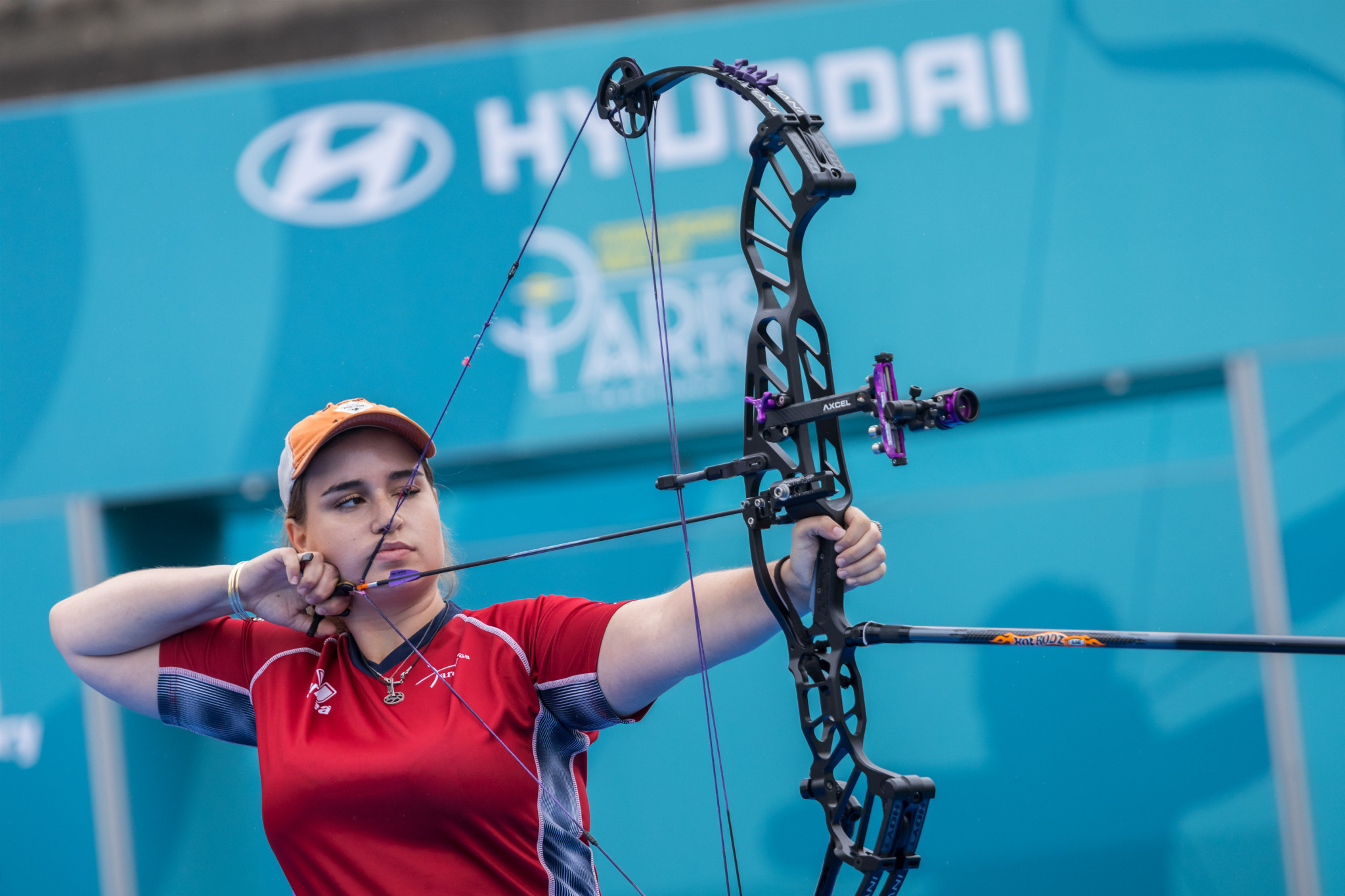 Ella Gibson won her second Archery World Cup individual gold medal in Paris ©Getty Images