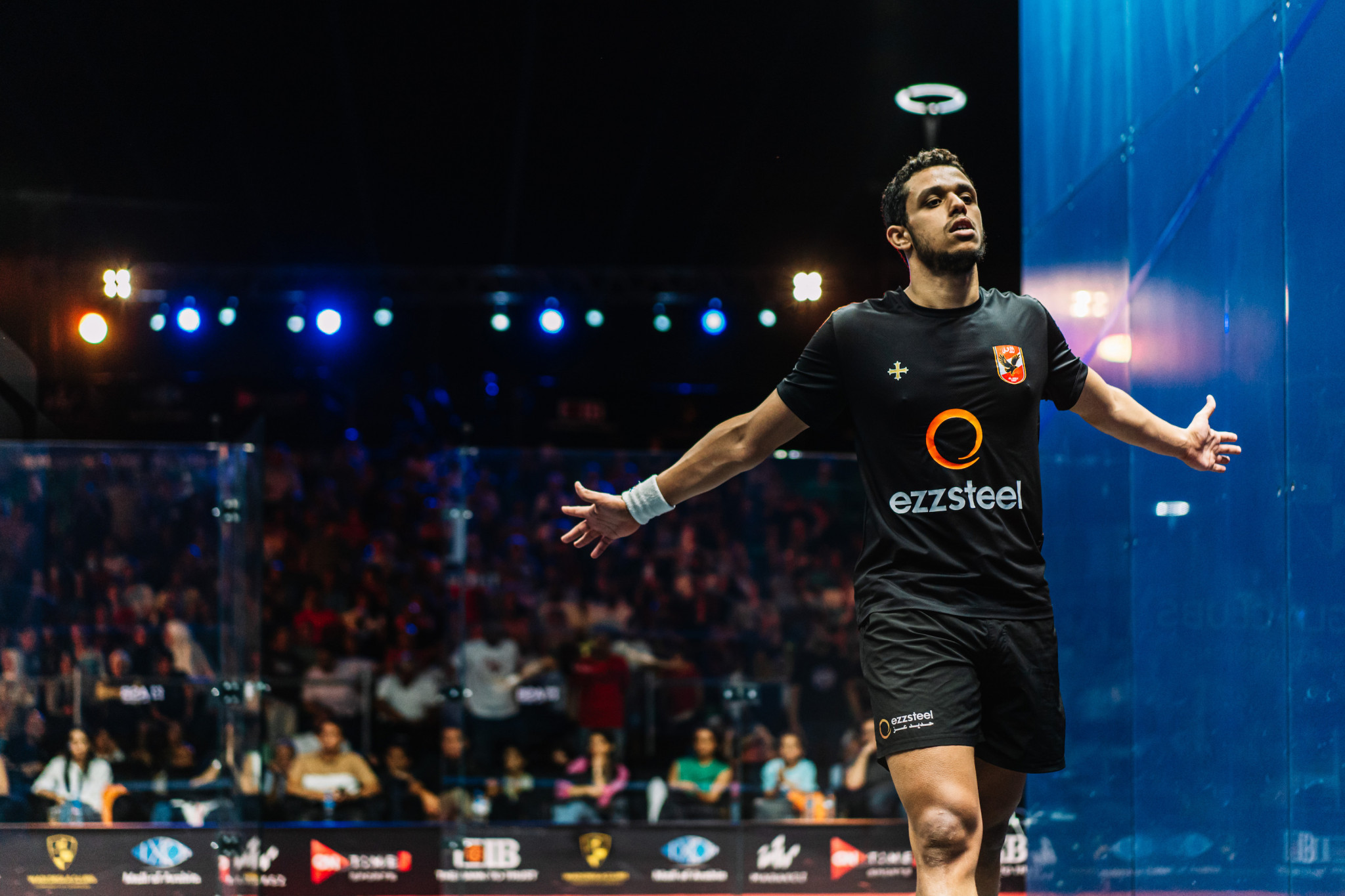 Men's fourth seed Mostafa Asal caused an upset in the semi-finals of the PSA World Tour Finals, defeating Ali Farag ©PSA World Tour