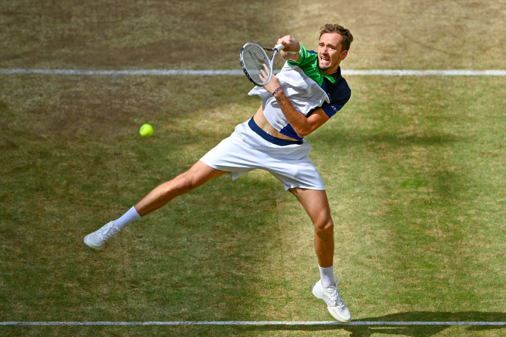 Ironically Russia's Daniil Medvedev, banned from playing at this year's Wimbledon Championships, may find his position as men's world number one strengthened by the end of them ©Getty Images