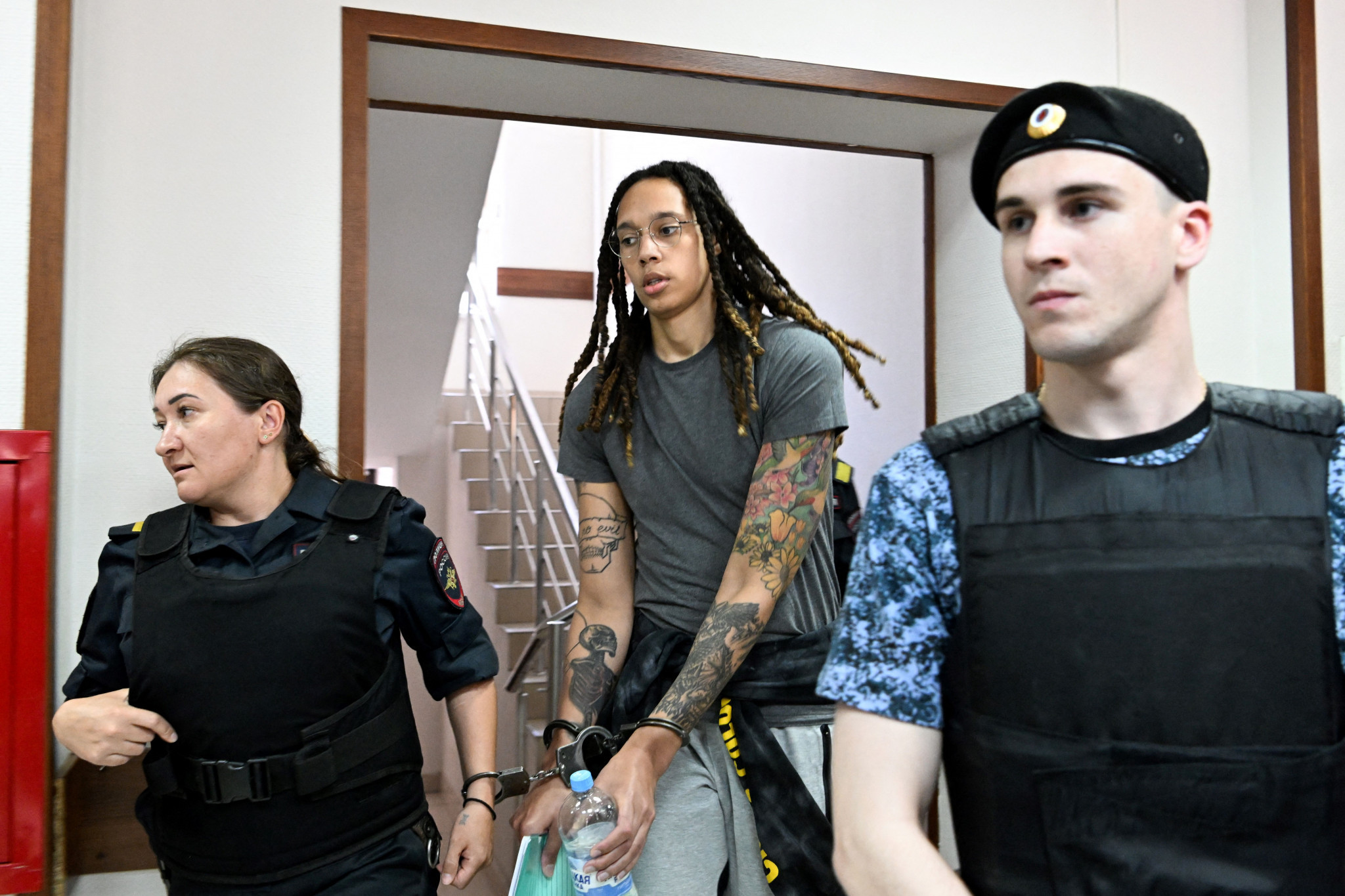 Brittney Griner had her detention extended by six months on Monday in a separate visit to the court in Khimki ©Getty Images