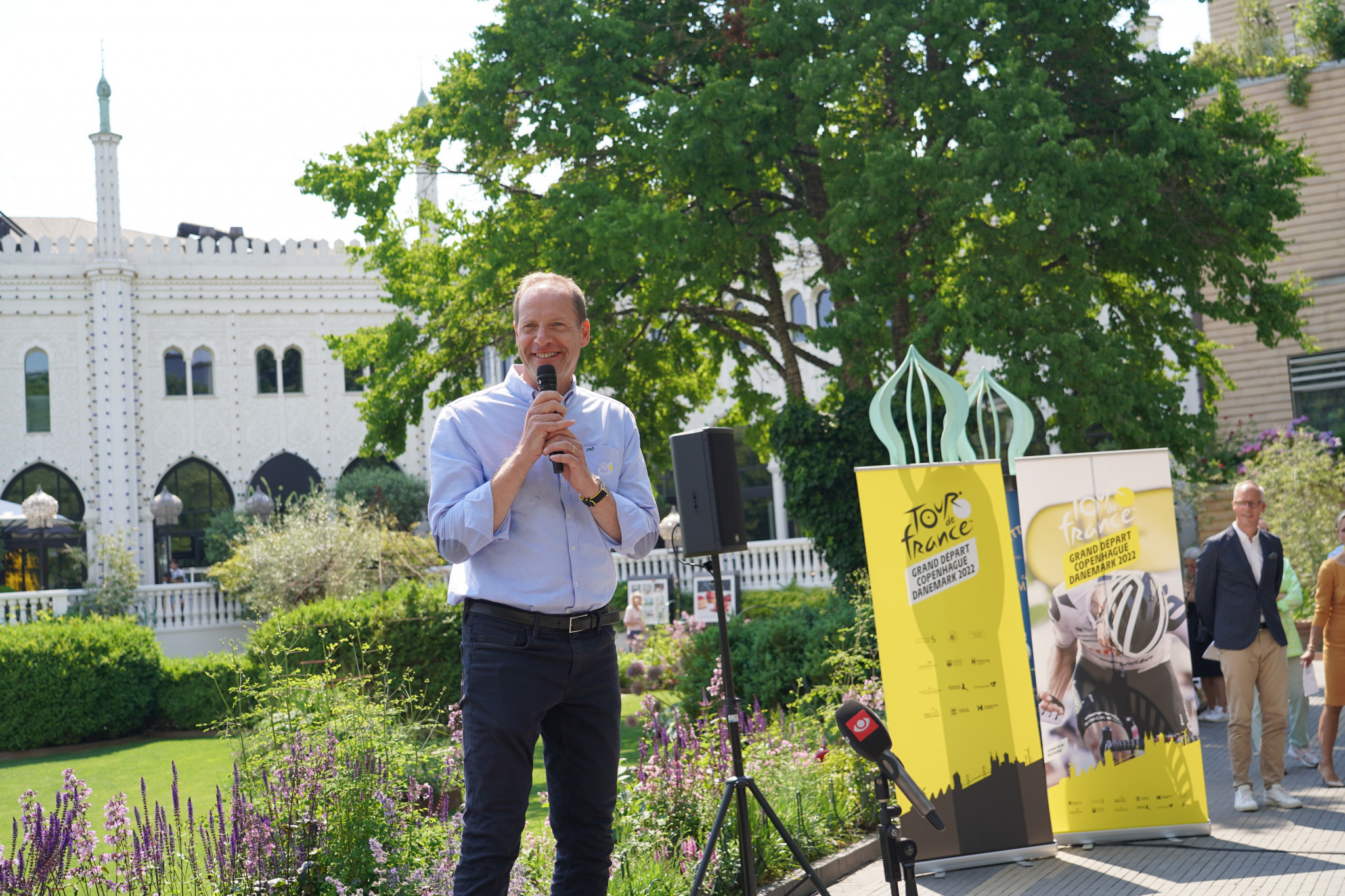 Tour de France general director Christian Prudhomme has called on roadside spectators to adhere to safety guidance ©Grand Depart DK