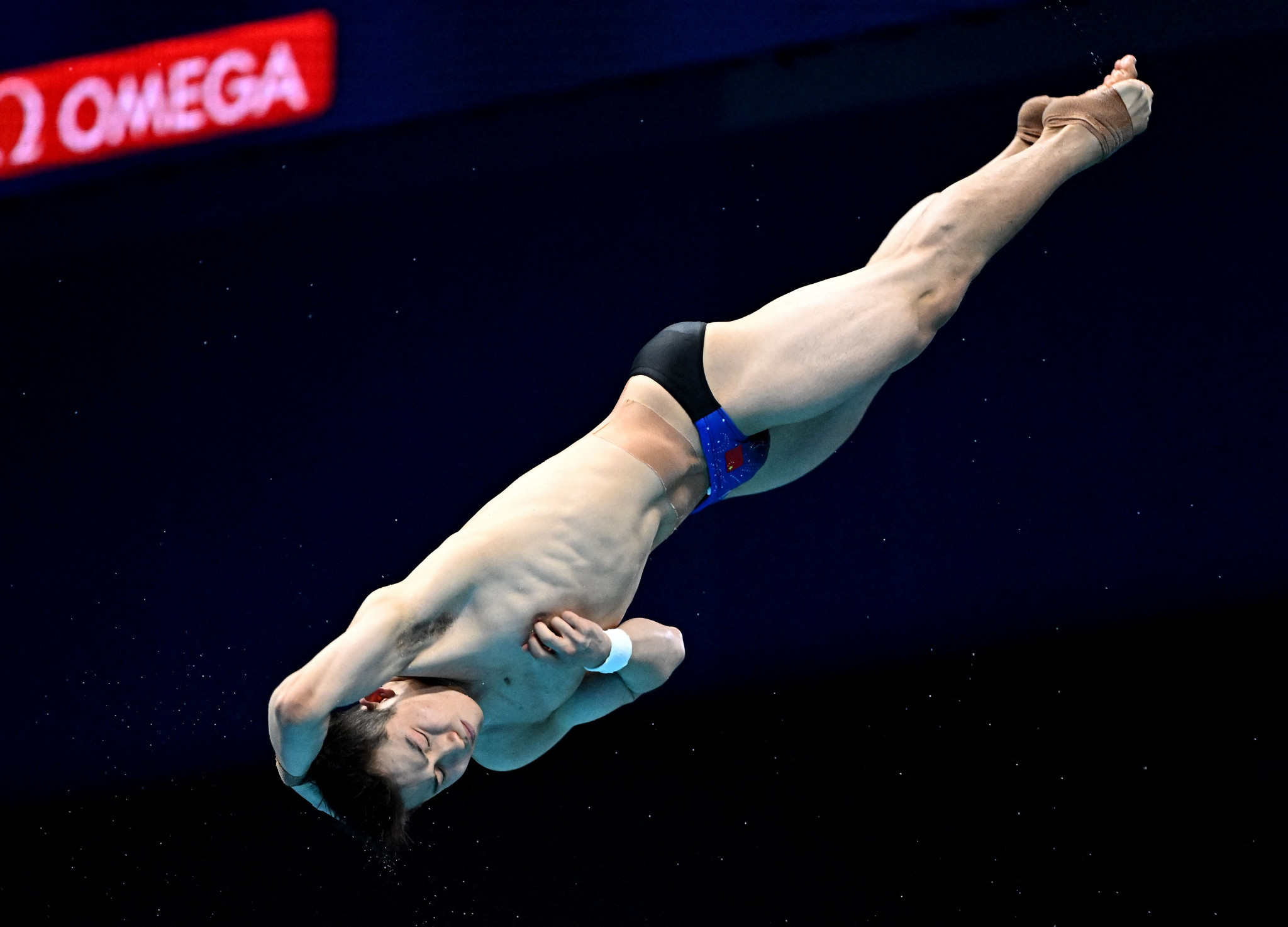 China's Zongyuan Wang led the scoring in the men's 3m springboard preliminary round and semi-final ©Getty Images