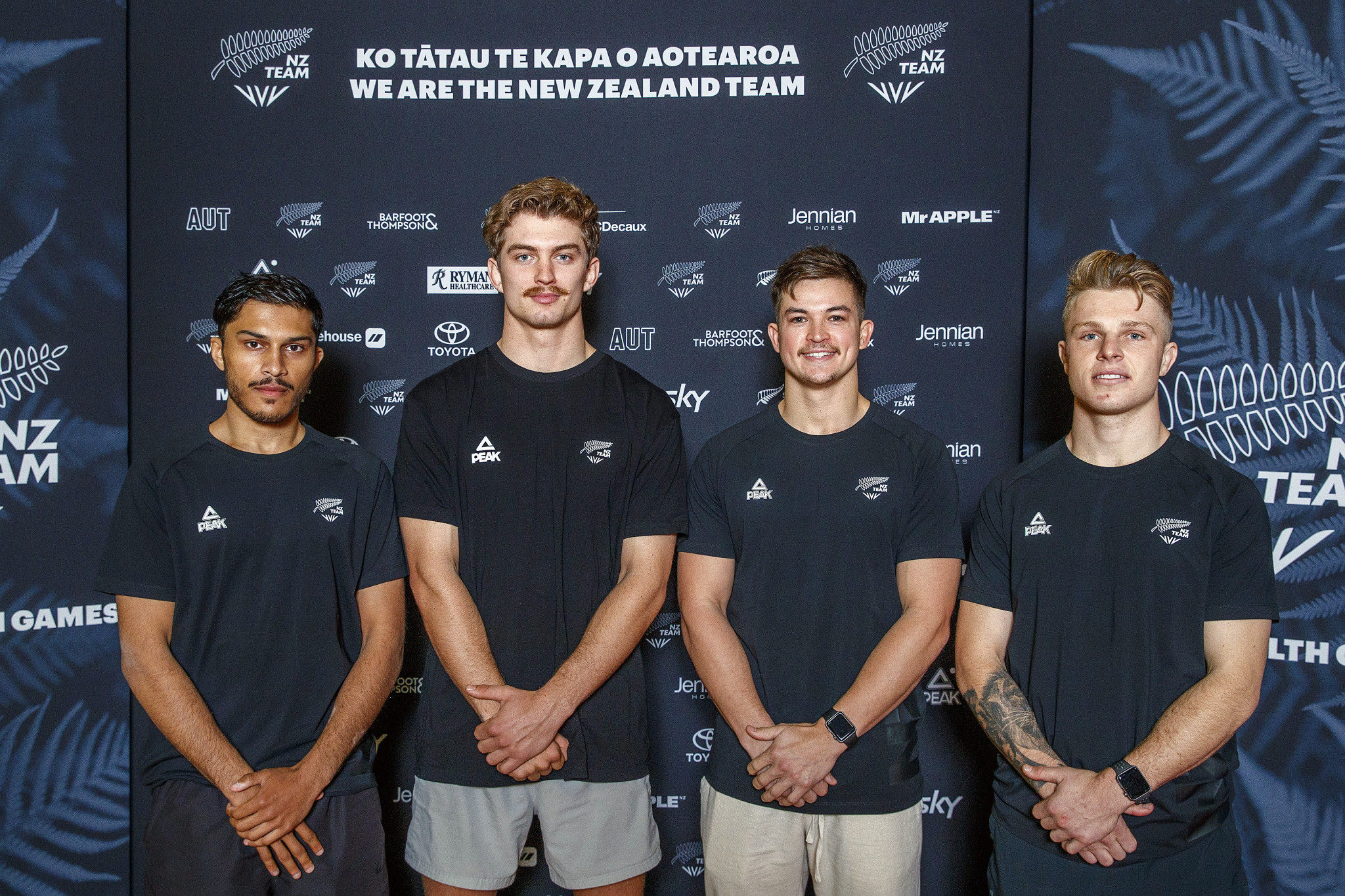 Suraj Singh, Matthew Oxenham, Cole Hawkins and Brahm Richards are part of New Zealand's six-strong wresling team for Birmingham 2022 ©Getty Images