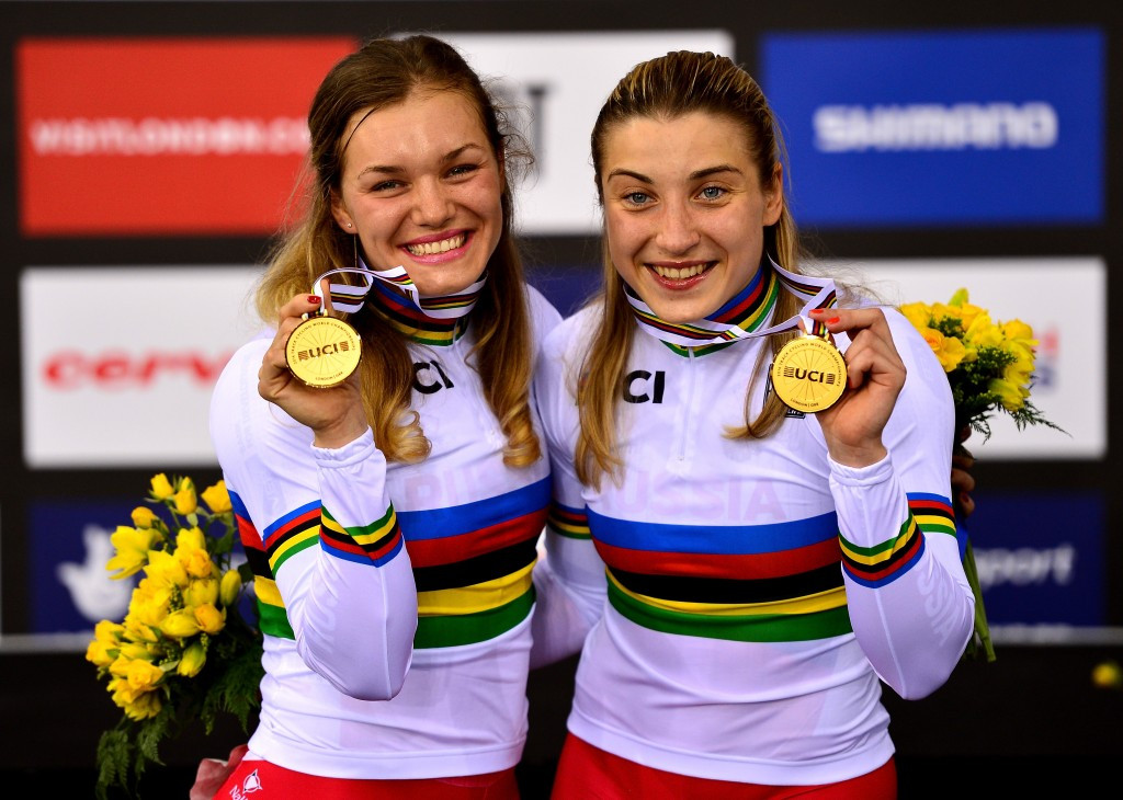 Russian team sprinters gain revenge after securing dramatic gold on opening day of UCI Track World Championships