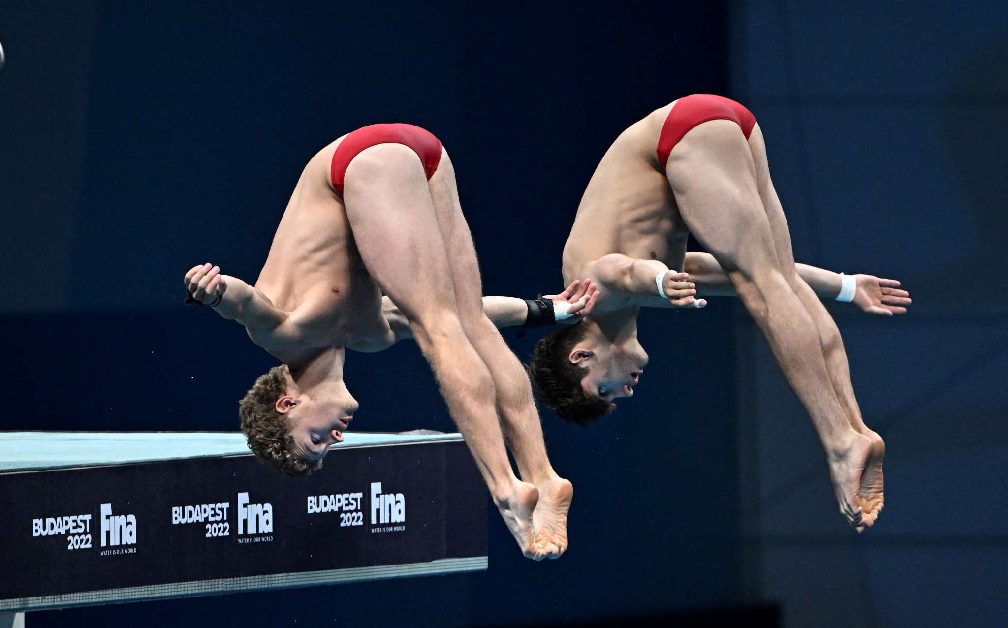 Canada's Rylan Wiens and Nathan Zsombor-Murray won their first FINA World Championships medals with a bronze in the men's 10m platform synchronised event ©Getty Images