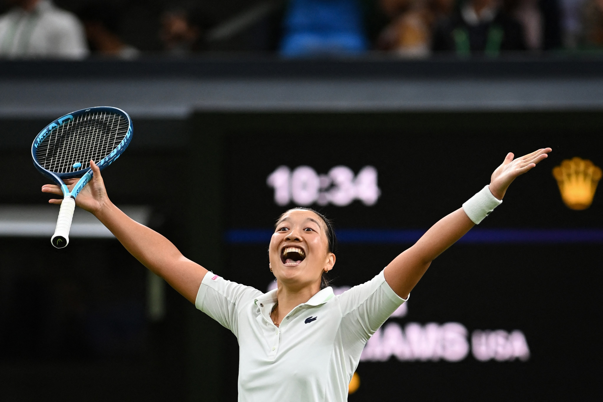 French player Harmony Tan - in the Wimbledon main draw for the first time - beat the American after three sets, a deciding tiebreak and more than three hours ©Getty Images