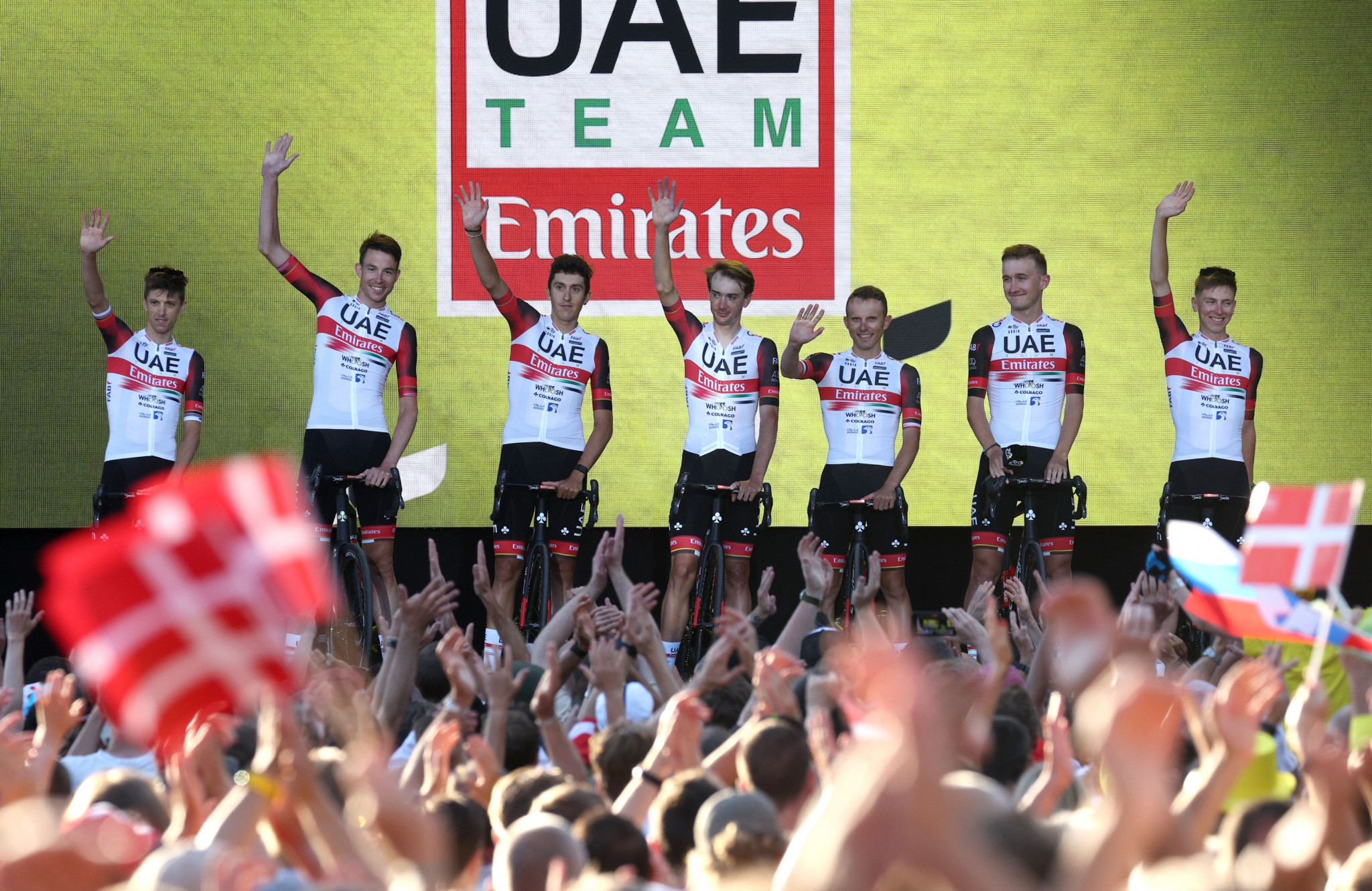 UAE Team Emirates have named a strong team including two-time Tour de France winner and reigning champion Tadej Pogačar from Slovenia ©Getty Images