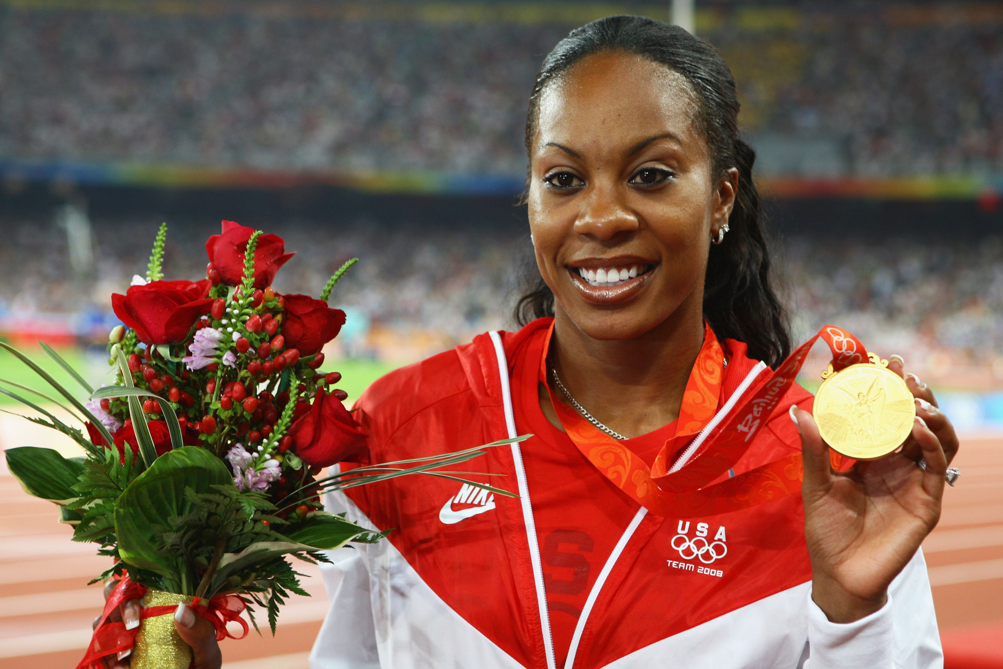 United States sprinter Sanya Richards-Ross admitted in her autobiography that she had an abortion two weeks before travelling to Beijing 2008, where she won an Olympic gold medal in the 4x400 metres relay ©Getty Images