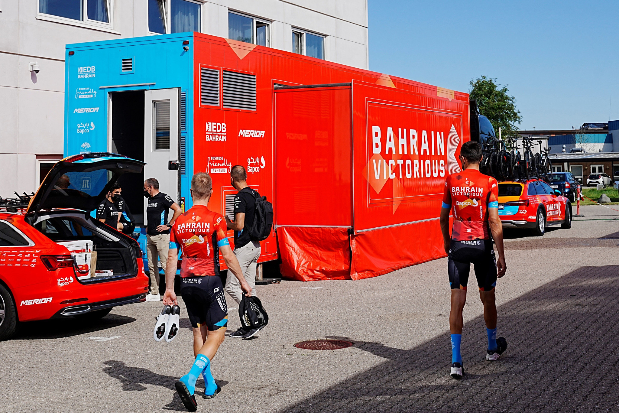 Bahrain Victorious' preparations for this year's Tour de France has been disrupted by two police raids in a week ©Getty Images