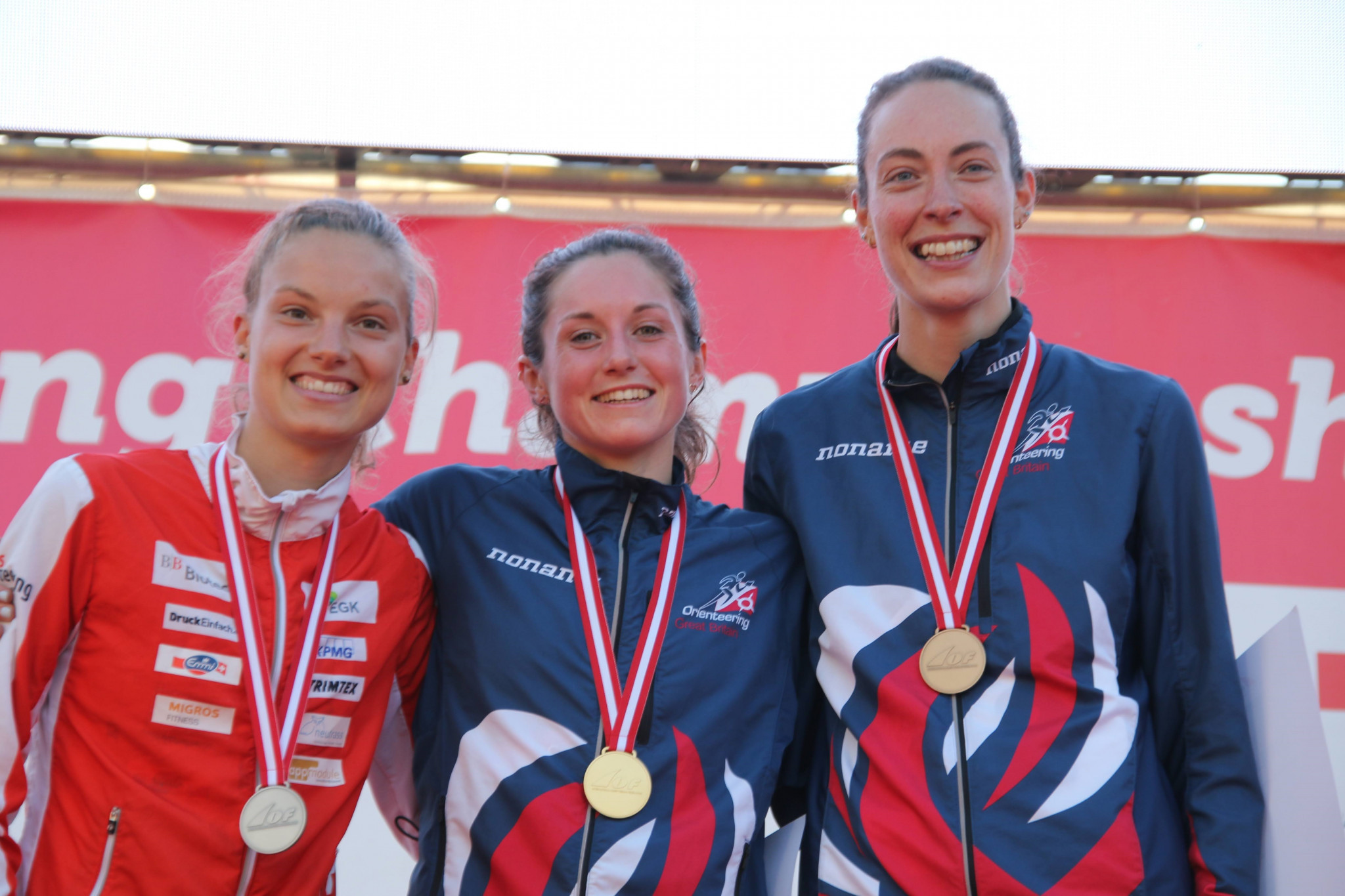Megan Carter Davies topped the podium after winning the women's sprint title ©WOC 2022
