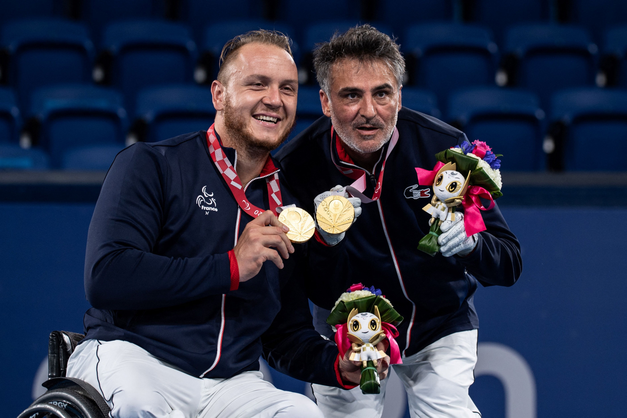 Stéphane Houdet, right, won Paralympic gold with Nicolas Peifer, left, in Tokyo ©Getty Images