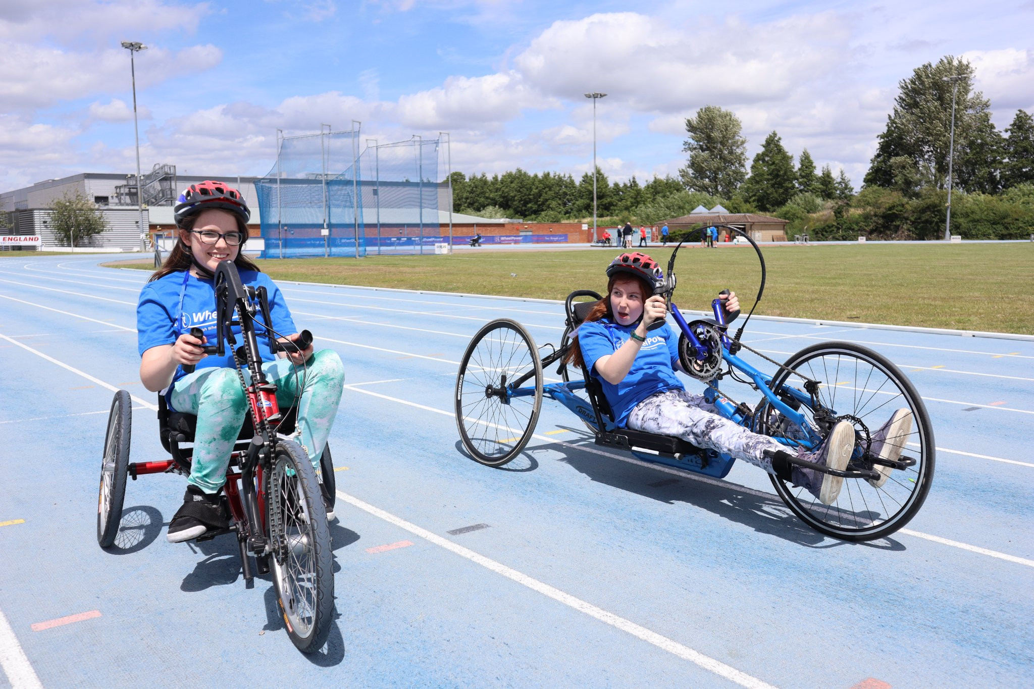 Handcycling was among the outdoor sports on display at the National Junior Games at Stoke Mandeville Stadium ©Roger Bool Photography